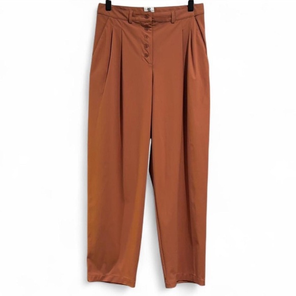 Dada Sport Rust High-Waisted Pleat Front Equestrian Technical Trousers